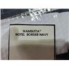 Image 3 : *NEW* Wamsutta Hotel Border Navy Shower Curtain 72x72"