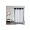 Image 4 : *NEW* Wamsutta Hotel Border Navy Shower Curtain 72x72"