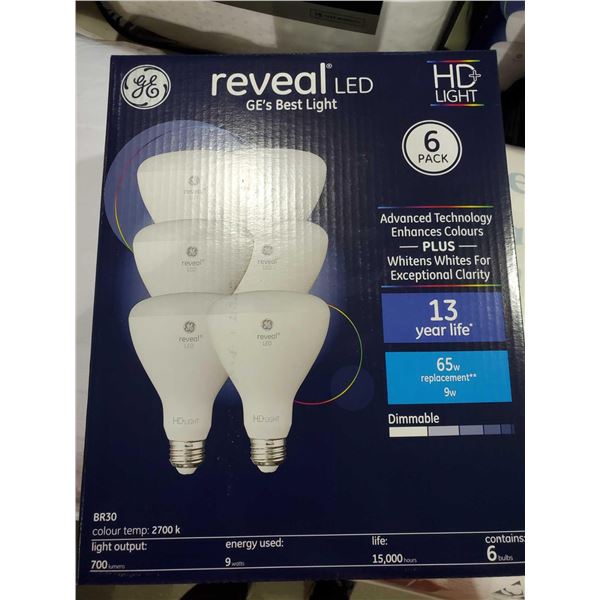 *NEW* GE Dimmable 65W Replacement Reveal LED BR30 Flood Light Bulb - 6 Pack