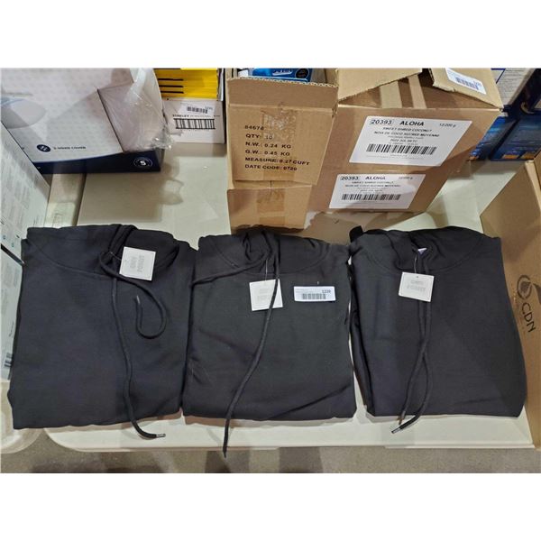 *NEW* Grey Forest Unisex Full Zip Hoodie  Mens Small - Black X3