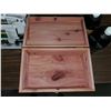 Image 2 : *NEW* Lot of 2 Cedar Trinket Boxes - 10x6x5"