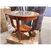 Image 2 : *NEW* Acasia Home Trend "Alaska"  Cherry Colored Wood Glass Top End Table