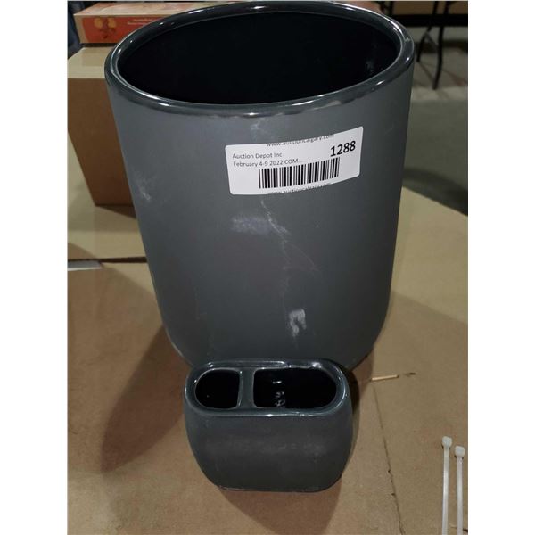*NEW* Haven Ceramic Bathroom Trash Bin & Matching Toothbrush holder