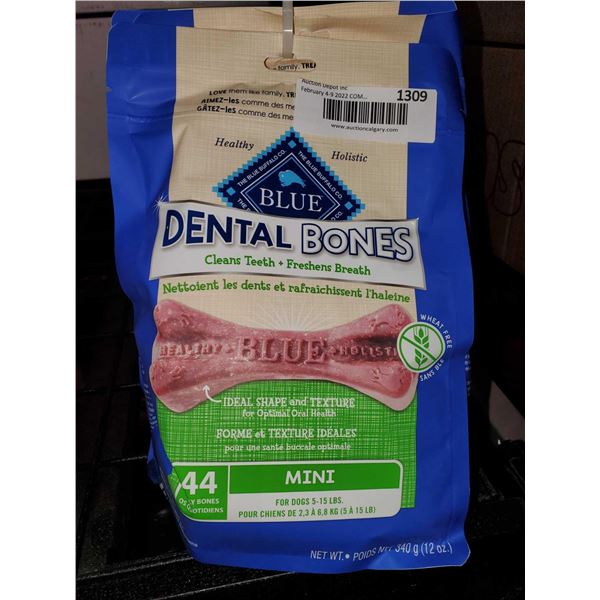 Blue Buffalo Dental Bones Mini Dog Treats 4x340g