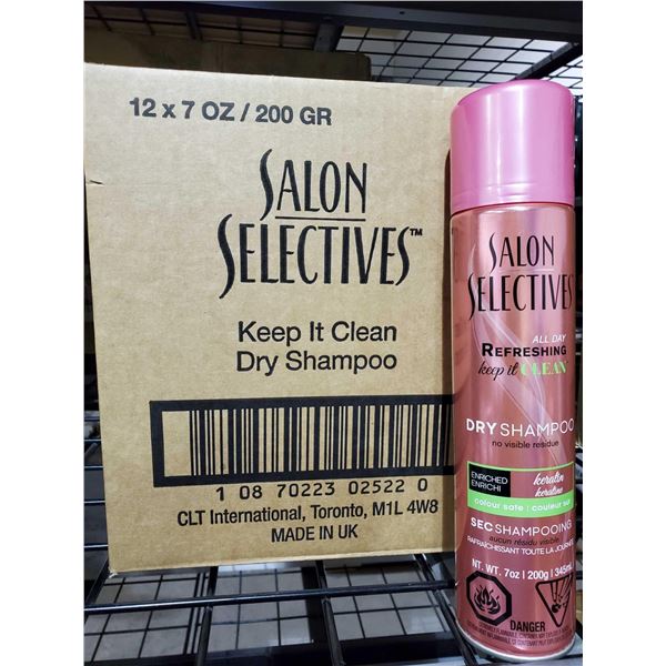 Salon Selectives Keratin Enriched Dry Shampoo 12x7oz