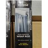 Image 2 : *NEW* Lot of 2 Eclipse Room Darkening Wrap Rod - 48-86" Brown