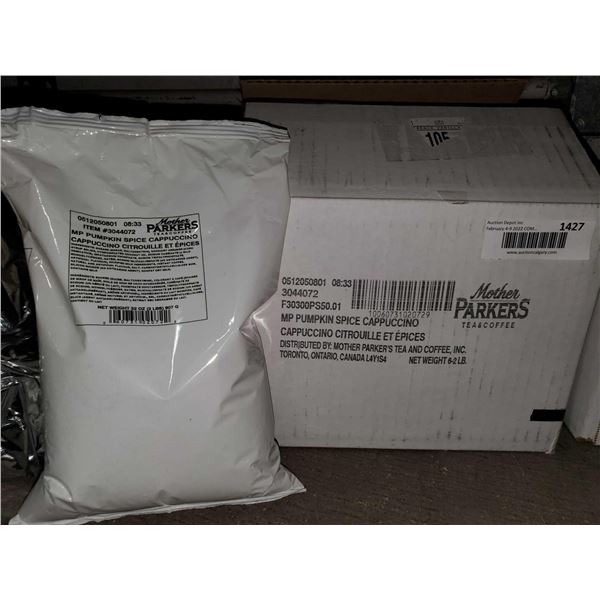Mother Parkers Pumpkin Spice Instant Cappuccino Mix 6x2Lbs