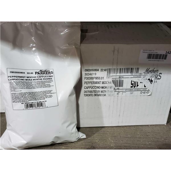 Mother Parkers Peppermint Mocha Instant Cappuccino Mix 6x2Lbs