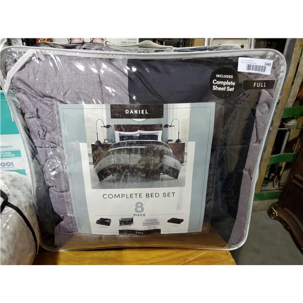 *NEW* Daniel Complete 8 Piece Bed Set - Size Full