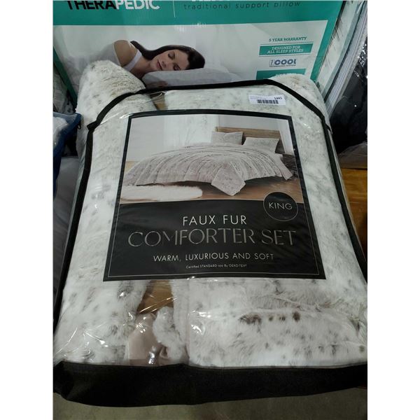 *NEW* OEKO-TEX Faux Fur Comfortor Set - King Size