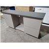 Image 1 : *NEW* 4 Drawer & 1 Shelf  Modern Entertainment Stand, Light Grey with Dark Grey Cunter Top 65Lx17Dx3