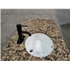 Image 2 : *NEW* Marble Counter Top with Sink Basin and Modern Black/Brown Single Stem Faucet. 41Lx23D