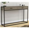 Image 1 : 2 DRAWER CONSOLE BLACK METAL TABLE