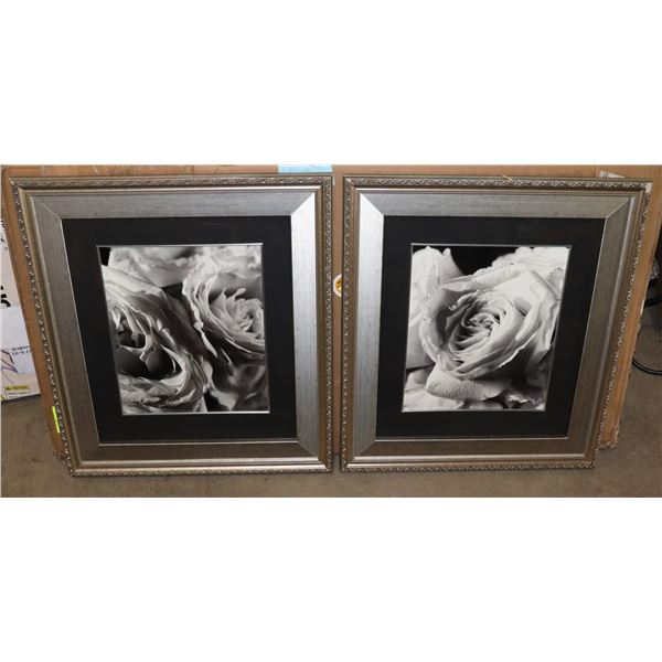 LOT OF 2 FRAMED FLOWER PICTURES