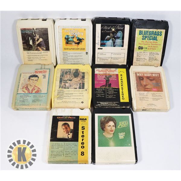 LOT OF 10  EIGHT TRACKS