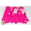 Image 1 : LOT OF 3 PINK KNIT CAMPAIGN GLOVES