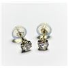 Image 2 : 14K YELLOW GOLD CUBIC ZIRCONIA  EARRINGS