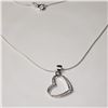 Image 2 : SILVER CZ HEART 19" NECKLACE