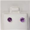 Image 1 : 10K YELLOW GOLD AMETHYST(0.5CT) EARRINGS