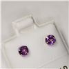 Image 2 : 10K YELLOW GOLD AMETHYST(0.5CT) EARRINGS