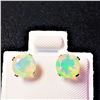 Image 2 : 10K WHITE GOLD OPAL(1CT)  EARRINGS