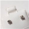 Image 2 : 14K WHITE GOLD DIAMOND(0.19CT) EARRINGS