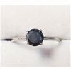 Image 1 : 10K WHITE GOLD BLACK DIAMOND(0.87CT)RING ~SIZE6.5