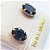 Image 2 : 10K YELLOW GOLD SAPPHIRE(2.2CT) EARRINGS