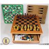 Image 1 : VINTAGE WOODEN MULTI-GAME SET