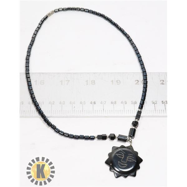 HEAVY SUN SHAPED FASHION NECKLACE