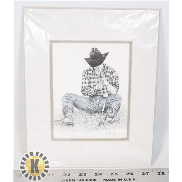 COWBOY THEME ART PRINT BY MARC HOUDE