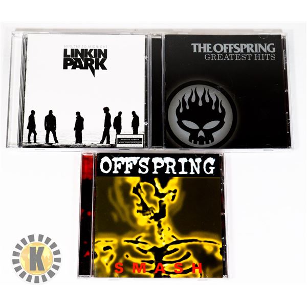 2 OFFSPRING & 1 LINKIN PARK ALBUMS CD