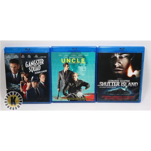 LOT OF SHUTTER ISLAND AND 2 MORE FILMS BLU RAY