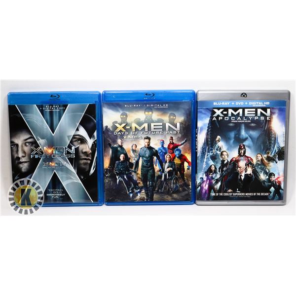 LOT OF 3 X-MEN FILMS BLU-RAY