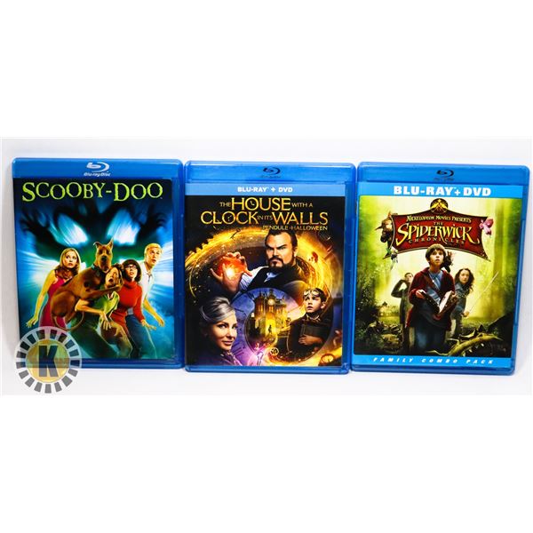 LOT OF SCOOBY DOO & 2  FAMILY FANTASY FILMS BLU-RAY