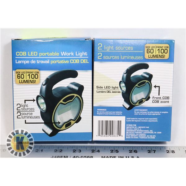 TWO NEW MINI LED WORK LIGHTS