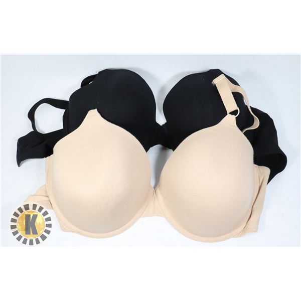 WOMENS 2 PACK 40DD BRAS NUDE AND BLACK