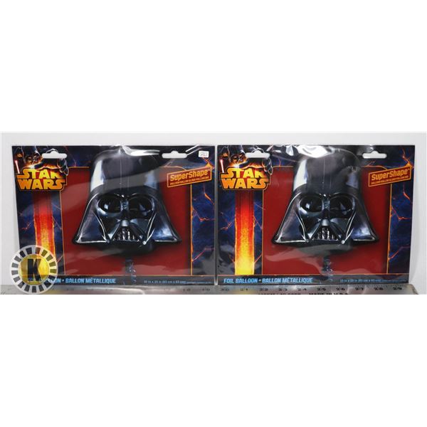 LOT OF 2 STAR WARS FOIL BALLOONS