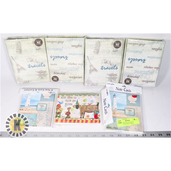 LOT OF MINI TRAVEL PHOTO ALBUMS AND NOTE CARDS
