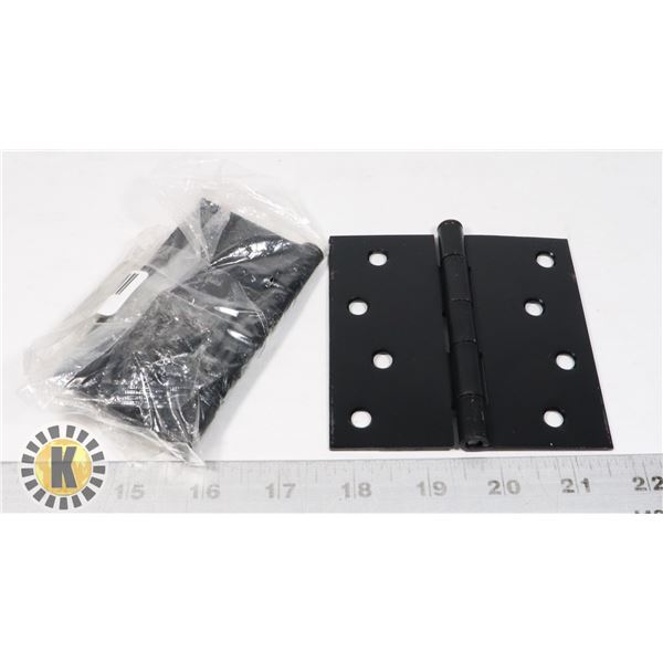 LOT OF 2  4" DOOR HINGES SQUARE CORNER