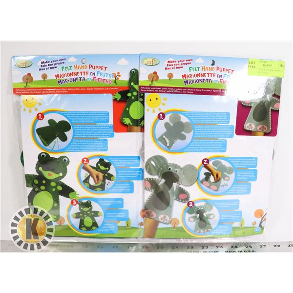 MAKE YOUR OWN HAND PUPPET. 1 FROG, 1 ELEPHANT