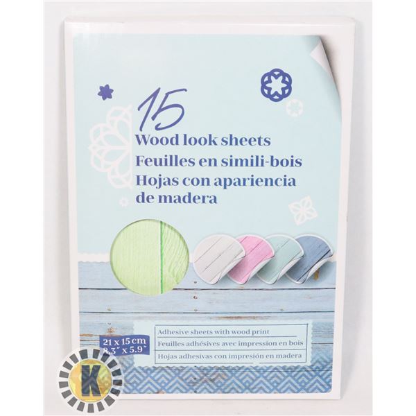 NEW WOOD LIKE ADHESIVE SHEETS WITH WOOD PRINT