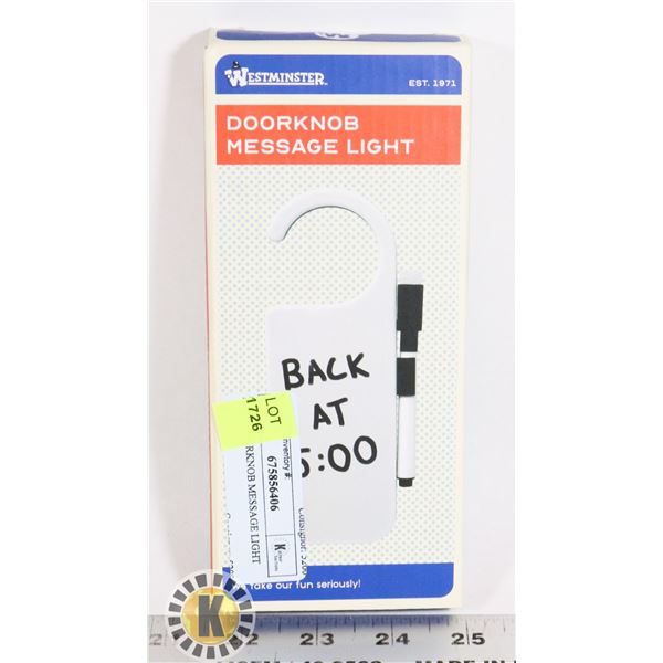 NEW DOORKNOB MESSAGE LIGHT