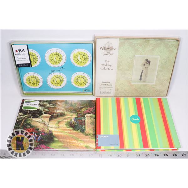 LOT OF FOUR GUEST BOOKS