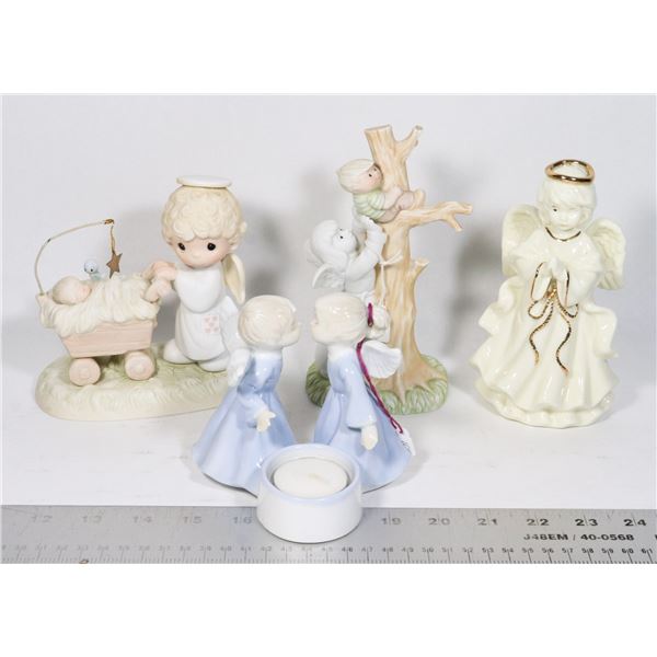 LOT OF 4 ANGEL THEMED ORNAMENTS