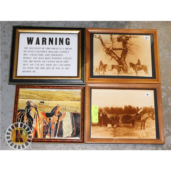4 FRAMED WALL  ART
