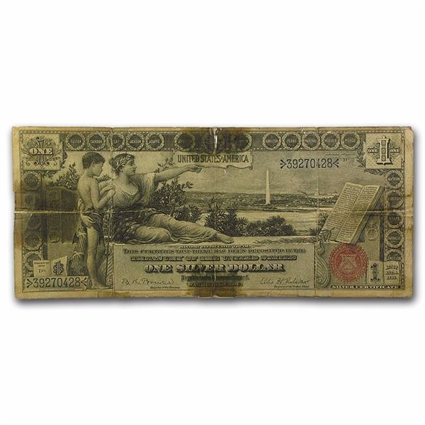 1896 $1.00 Silver Certificate Educational Note Fine