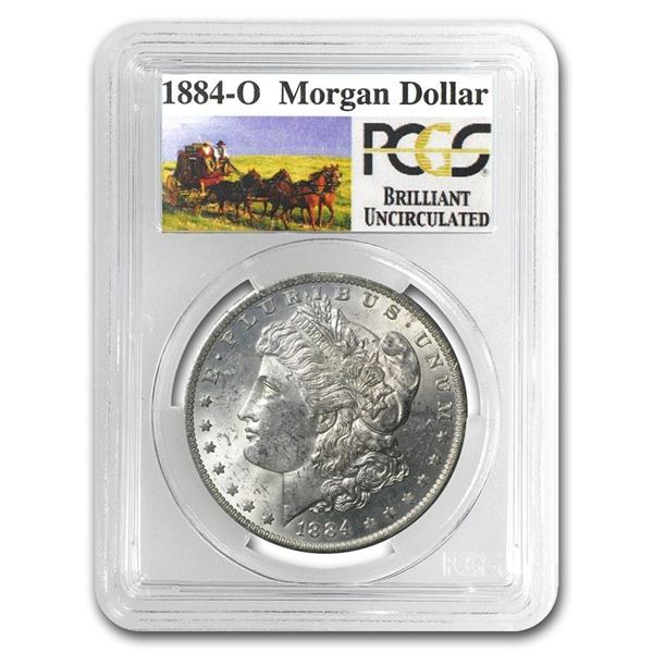 1884-O Stage Coach Morgan Dollar BU PCGS RARE