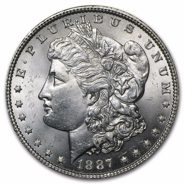 1887 Morgan Silver Dollar BU MS-63