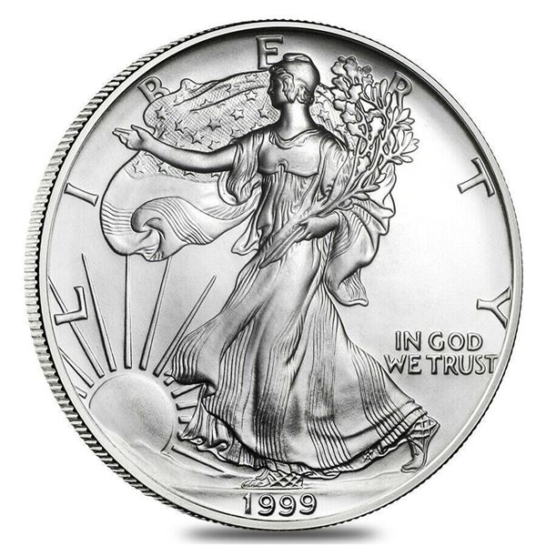 1999 American Silver Eagle Coin BU 1 Oz US $1 Dollar Brilliant Uncirculated Mint